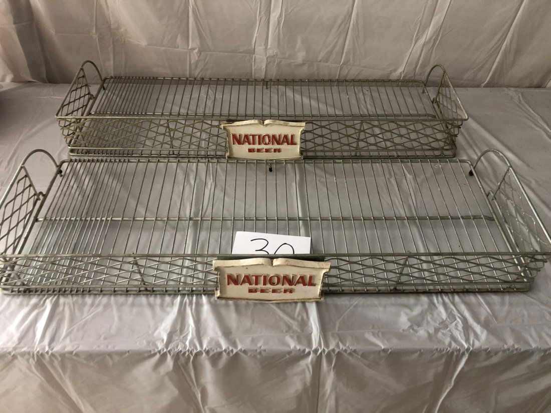 (2) National Beer wire display racks (1 of 3)