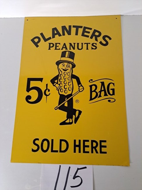 tin planters peanut sign (1 of 2)