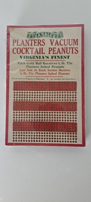 planters peanut 2 cent punch board (1 of 2)