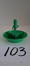 green plastic Mr. Peanut nut dish