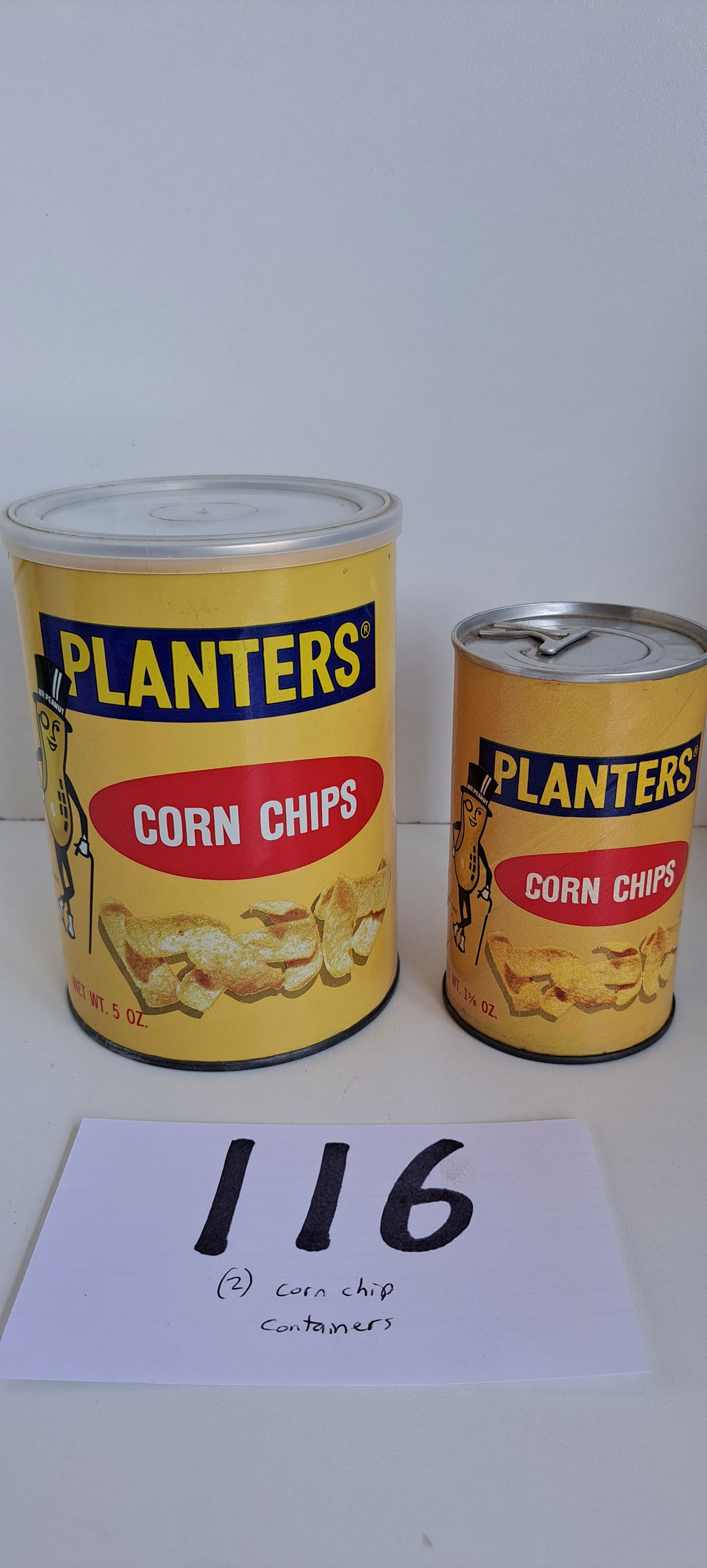 (2) Planters Peanut corn chip containers (unopened) (1 of 5)