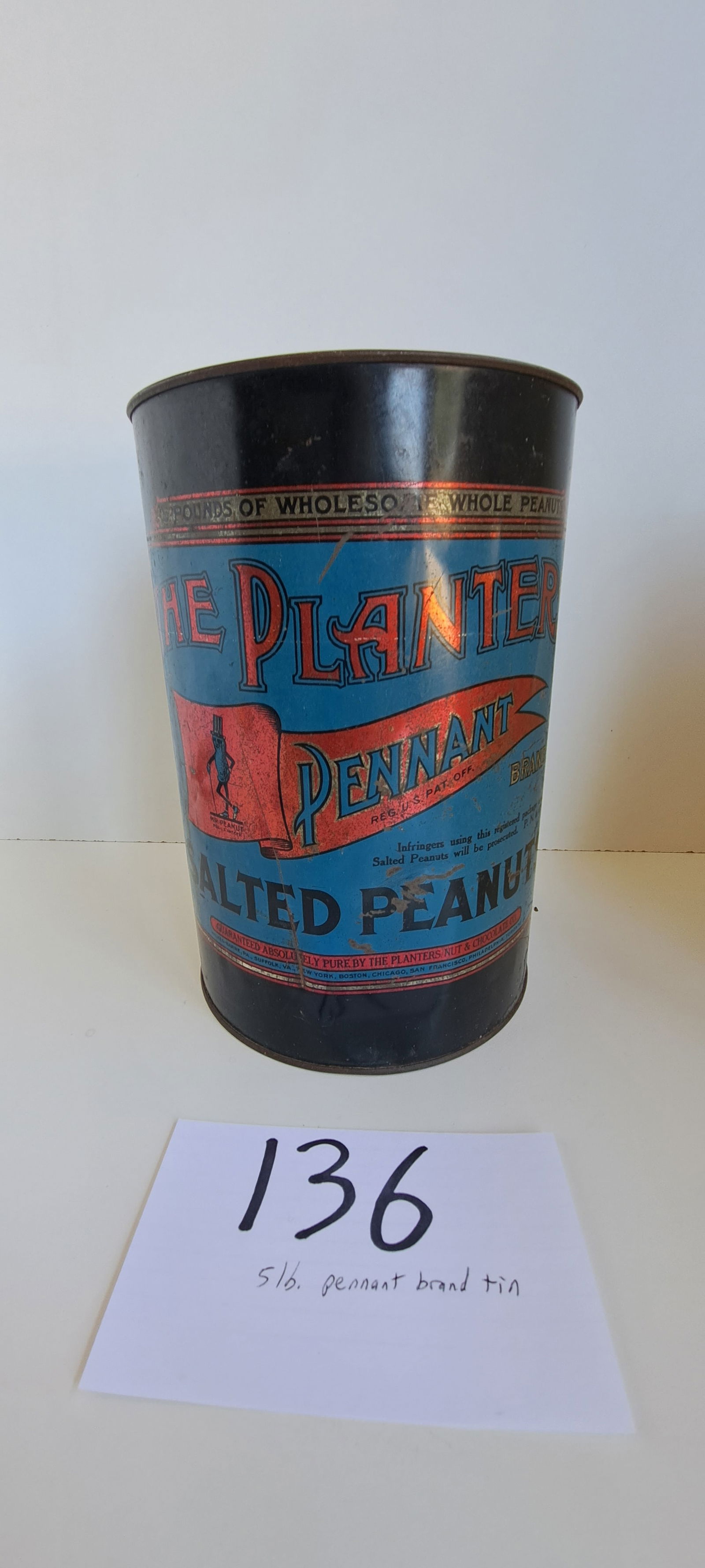Planters Peanut 5 lb. pennant brand tin (1 of 4)