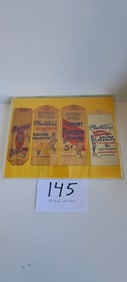 (4) framed Planters Peanut 5 cent bags