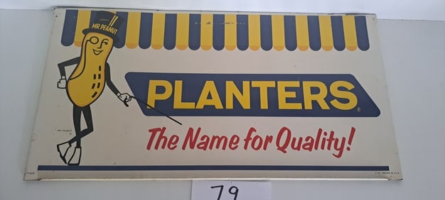 Planters Peanut tin rack sign