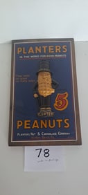 wooden Mr. Peanut sign