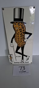 porcelain Mr. Peanut sign & magnet