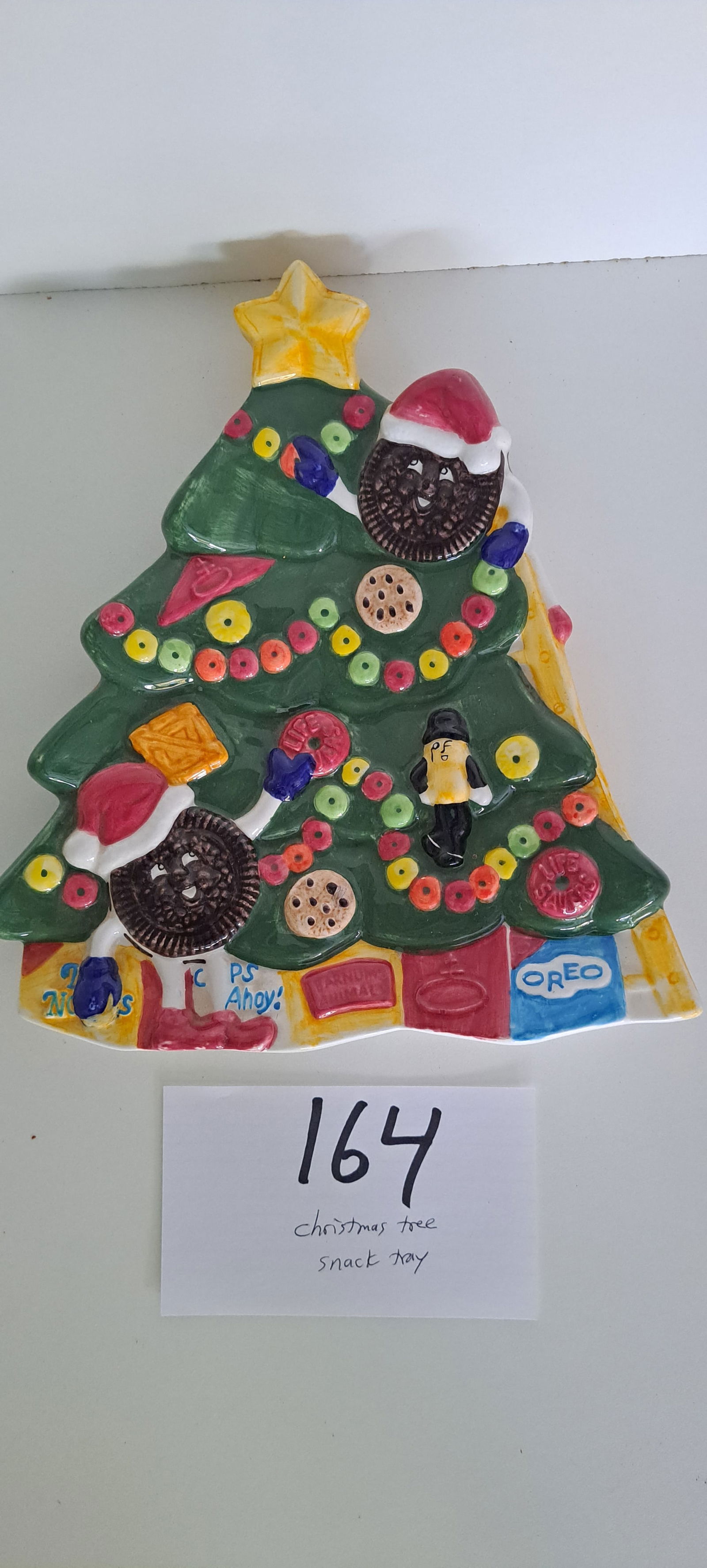 Nabisco Christmas ceramic snack tray (1 of 3)