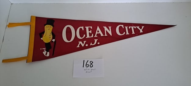 Mr. Peanut Ocean City felt pennant
