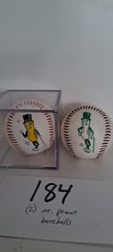 2 Mr. Peanut baseballs