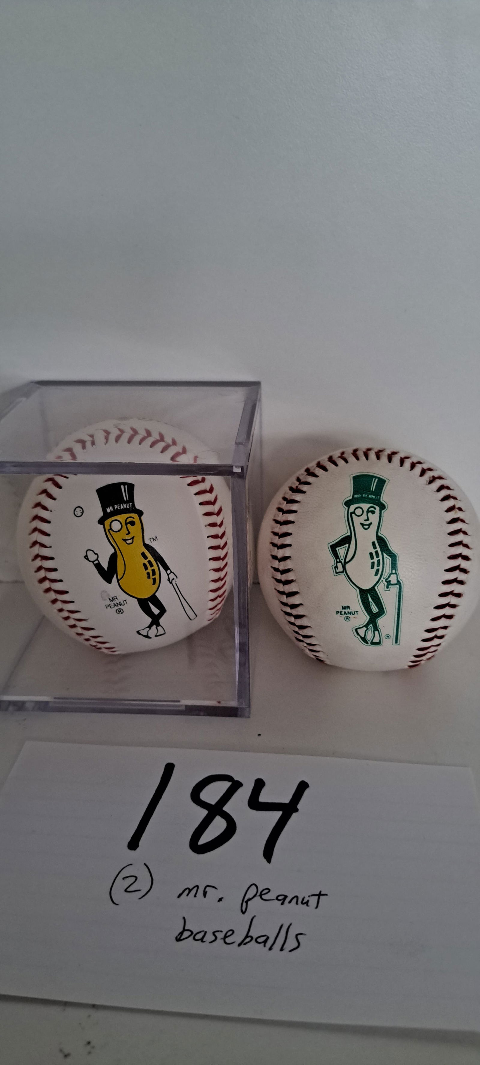 2 Mr. Peanut baseballs (1 of 3)
