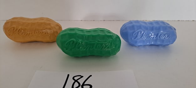 3 Planters Peanut plastic peanuts