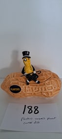 Planters Peanut ceramic covered dish