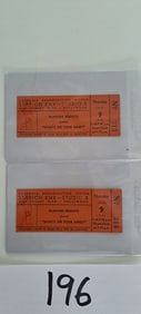 (2) 1941 CBS Planters Peanut tickets