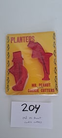 red Mr. Peanut cookie cutters