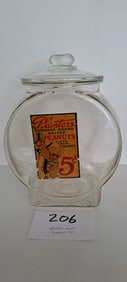 Planters Peanut fishbowl jar with label