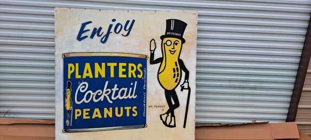 large Planters Peanut aluminum truck sign