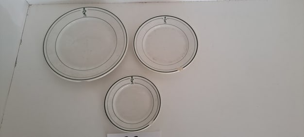 3 Planters Peanut china plates
