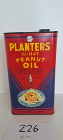Planters Peanut 1 gallon oil tin