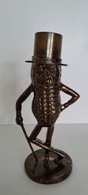 rare Mr. Peanut gold tone bank