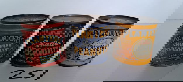 (3) Planters Peanut 4 oz. tins