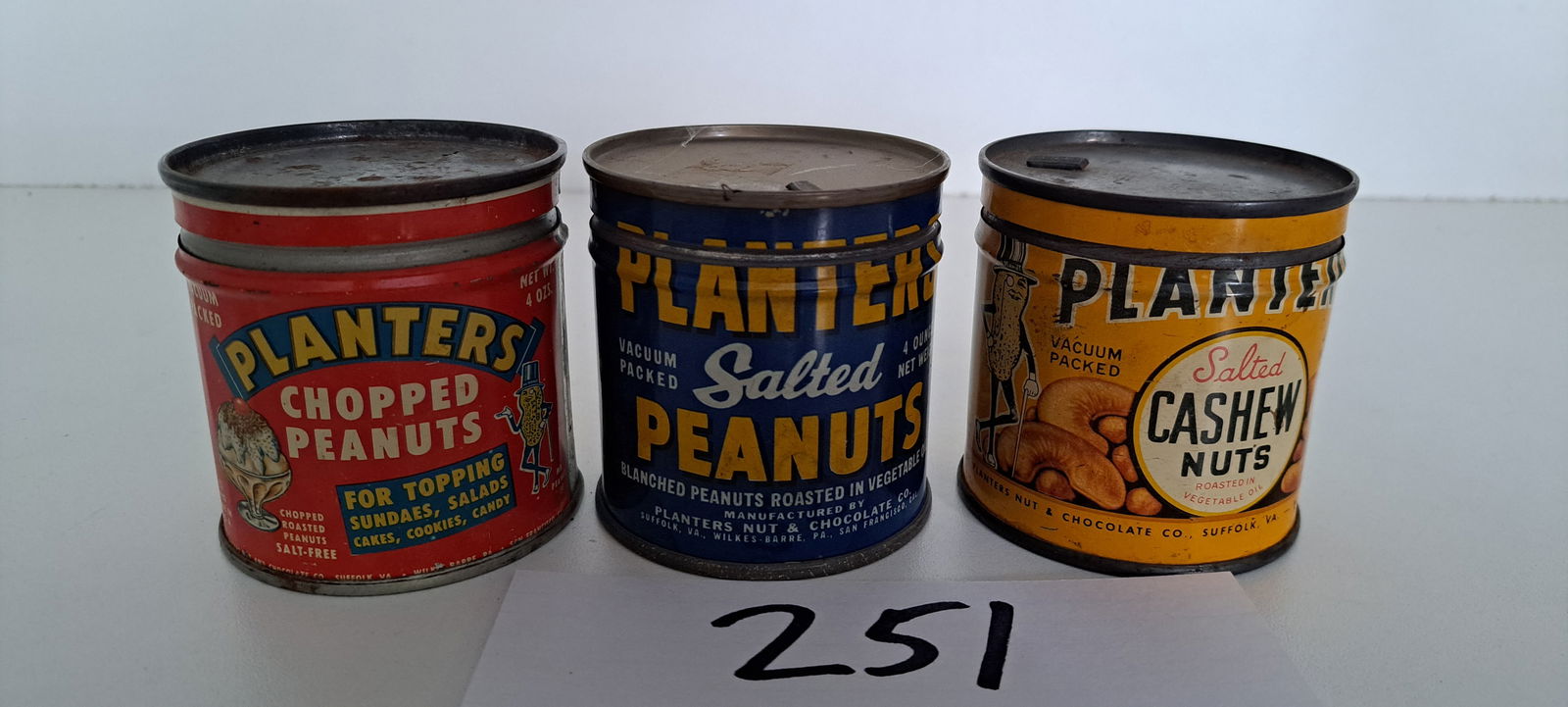 (3) Planters Peanut 4 oz. tins (1 of 5)