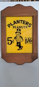 Mr. Peanut glass sign