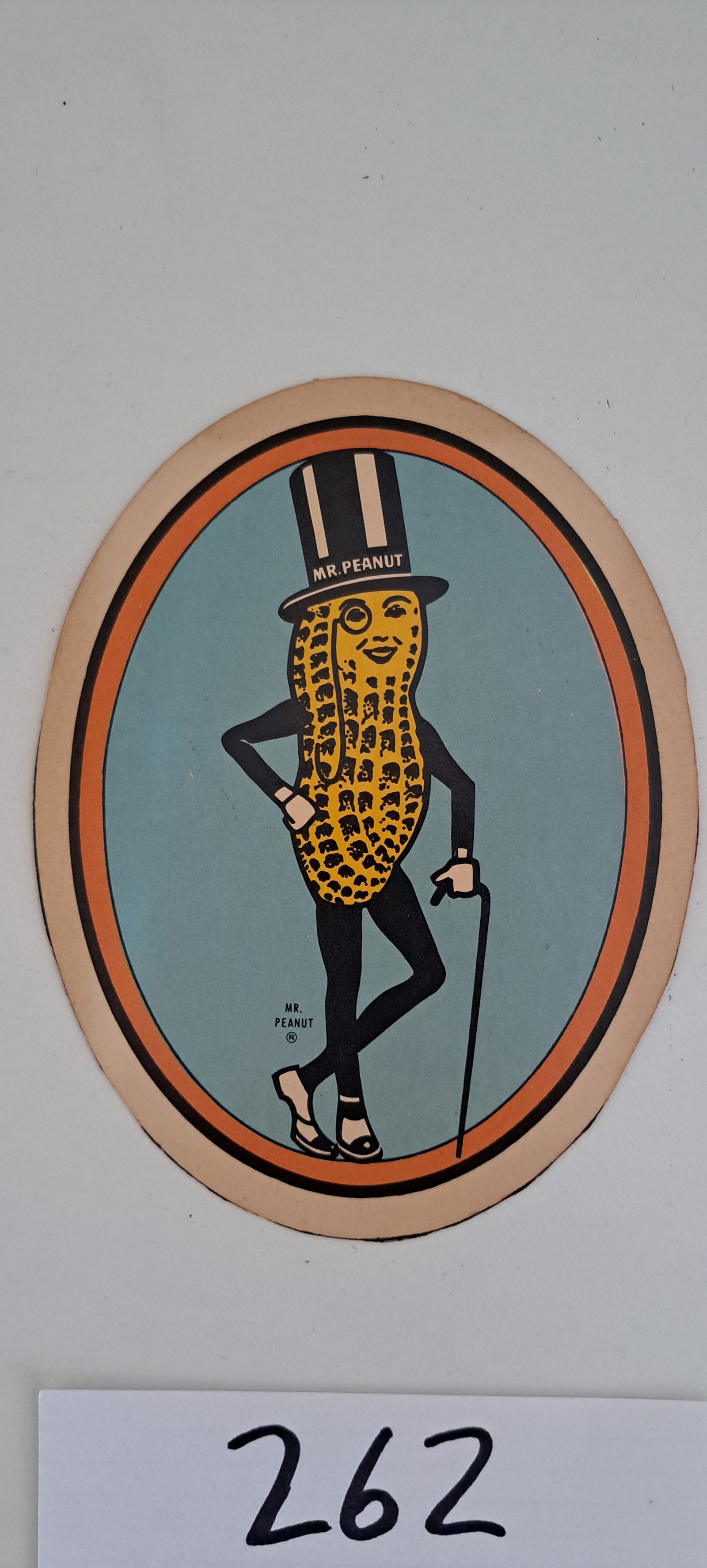 Mr. Peanut cardboard sign (1 of 2)