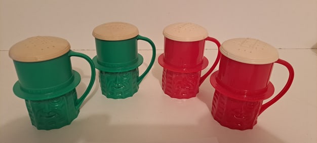 2 sets Mr. Peanut cup salt and pepper shakers