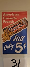 Planters Peanuts paper sign