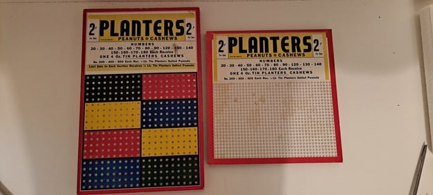 (2) Planters Peanuts 2 cent punchboards