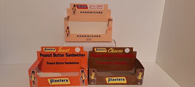 (3) Planters Peanut display boxes