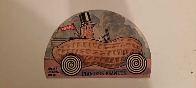 Planters Peanuts cardboard hand fan