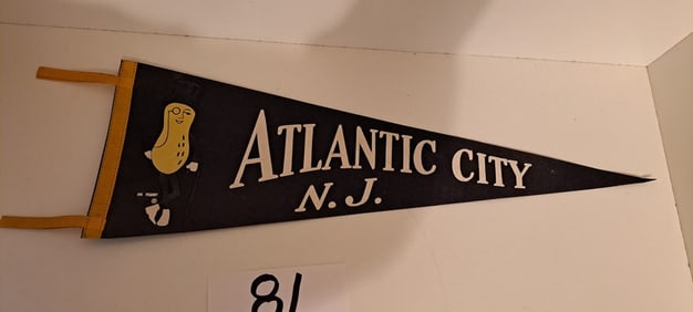 Mr. Peanut Atlantic City felt pennant
