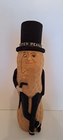 Mr. Peanut paper mache figural container
