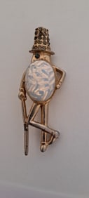 rare Mr. Peanut mother of pearl jewel pin