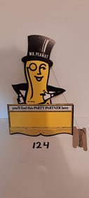 Mr. Peanut cardboard aisle marker sign