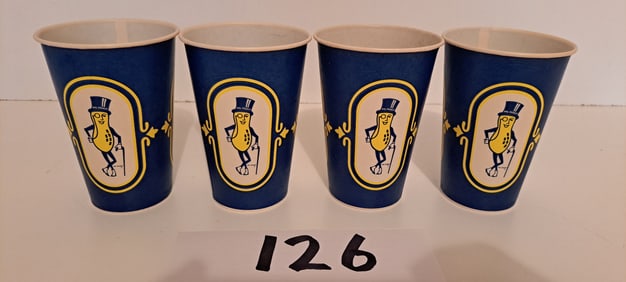 (4) Mr. Peanut Dixie cups