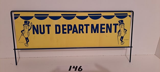 Mr. Peanut rack topper sign