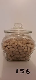 Planters Peanut "football" glass counter jar