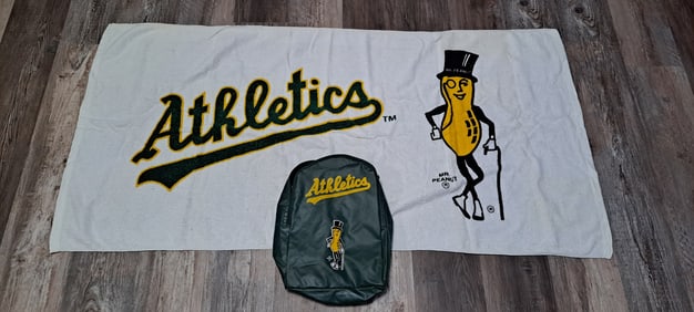 Athletics/Mr. Peanut backpack and towel