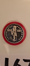 Mr. Peanut 75th birthday silver coin
