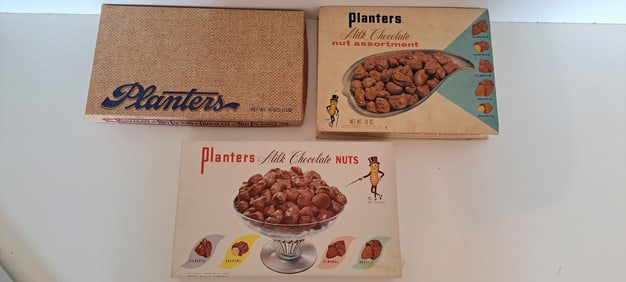 (3) Planters Peanut chocolate boxes