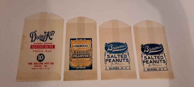 (4) glassine peanut bags