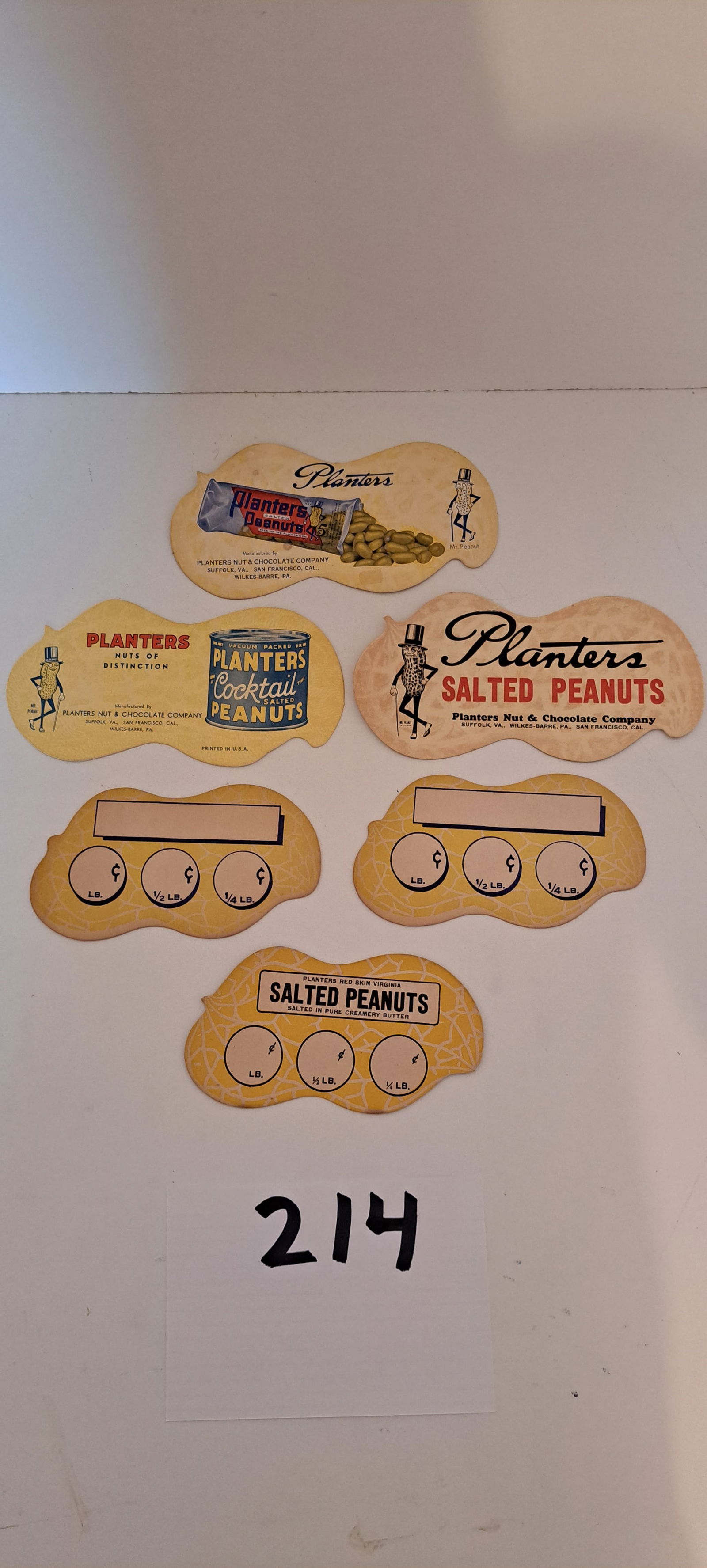 Planters Peanut ink blotters and pricers (1 of 3)