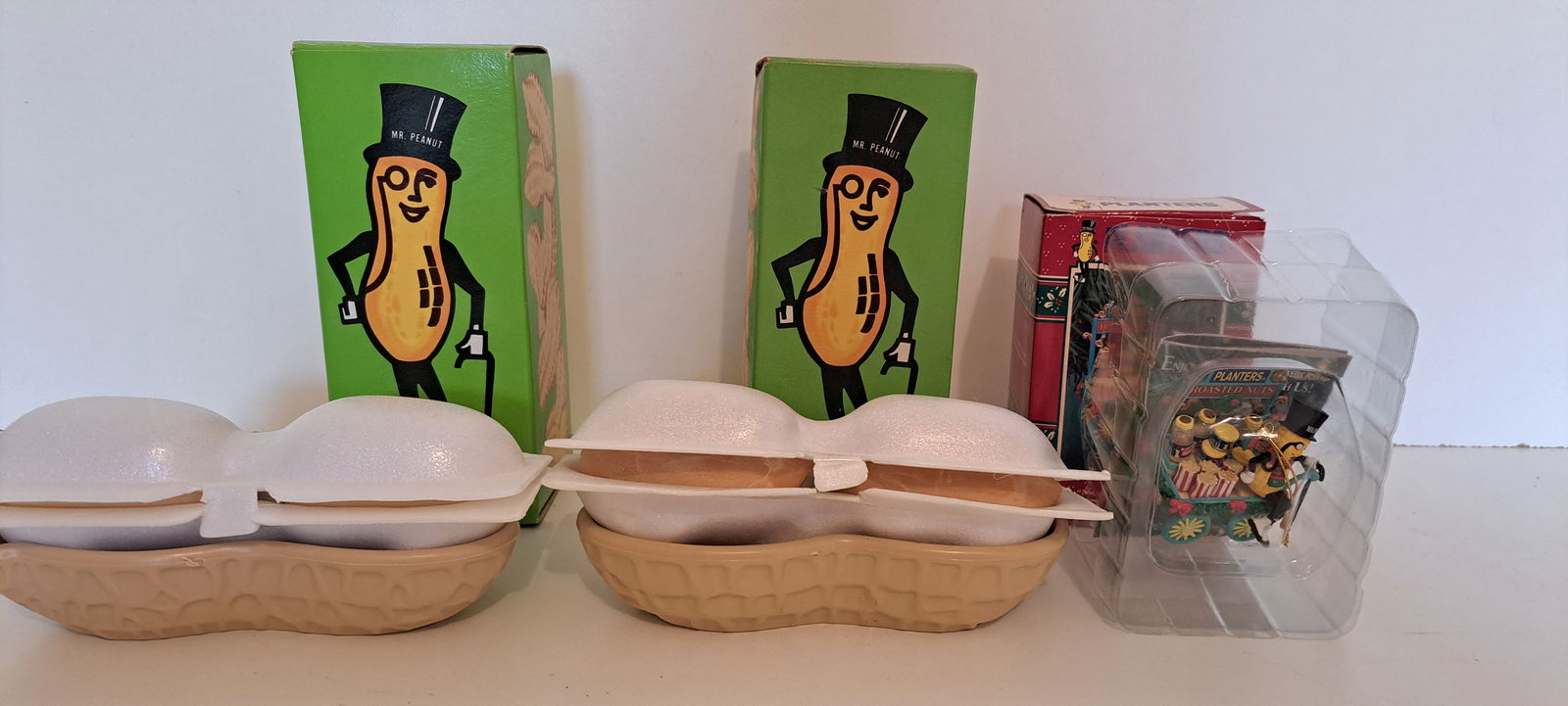 2 Avon Mr. Peanut soap dishes, Christmas ornament (1 of 4)