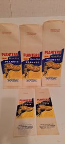 (5) Planters Peanut paper peanut bags
