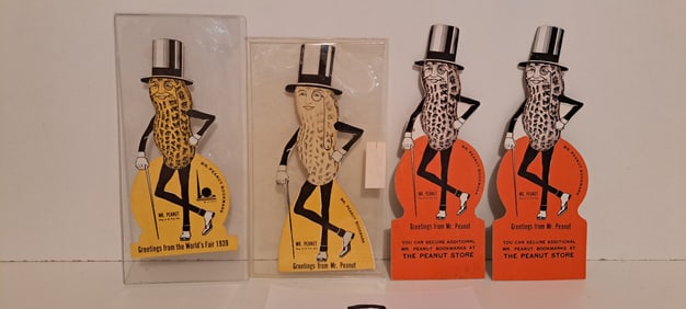 (4) Mr. Peanut bookmarks