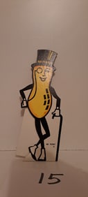 Mr. Peanut cardboard easelback sign