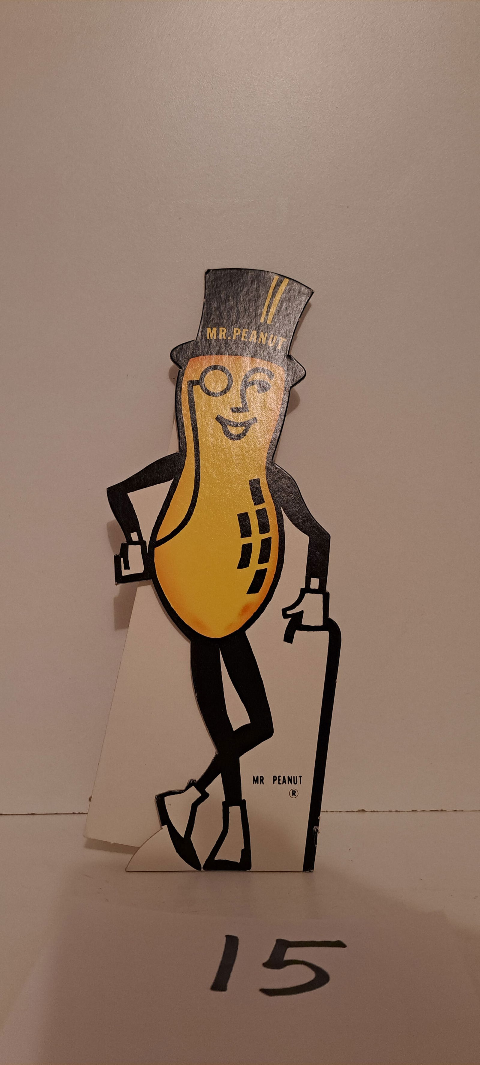 Mr. Peanut cardboard easelback sign (1 of 3)