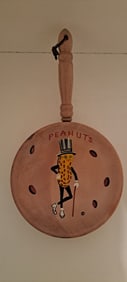 Mr. Peanut wooden serving bowl with handle